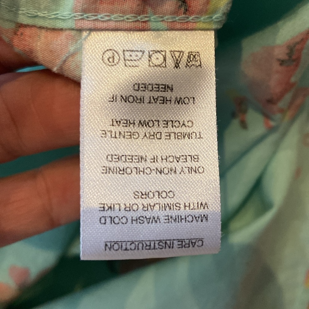 Denim & Flower light turquoise/sea green? flamingo button up size XL slim fit - Picture 10 of 10